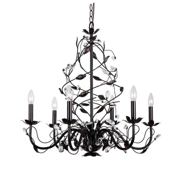 Hampton Bay 6 Light Oil Rubbed Bronze, What Does It Mean To Swing From The Chandelier Vine