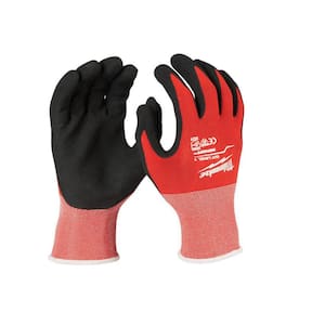 Milwaukee Work Gloves Cut Level 1 Nitrile Dipped Gloves - Red/Black