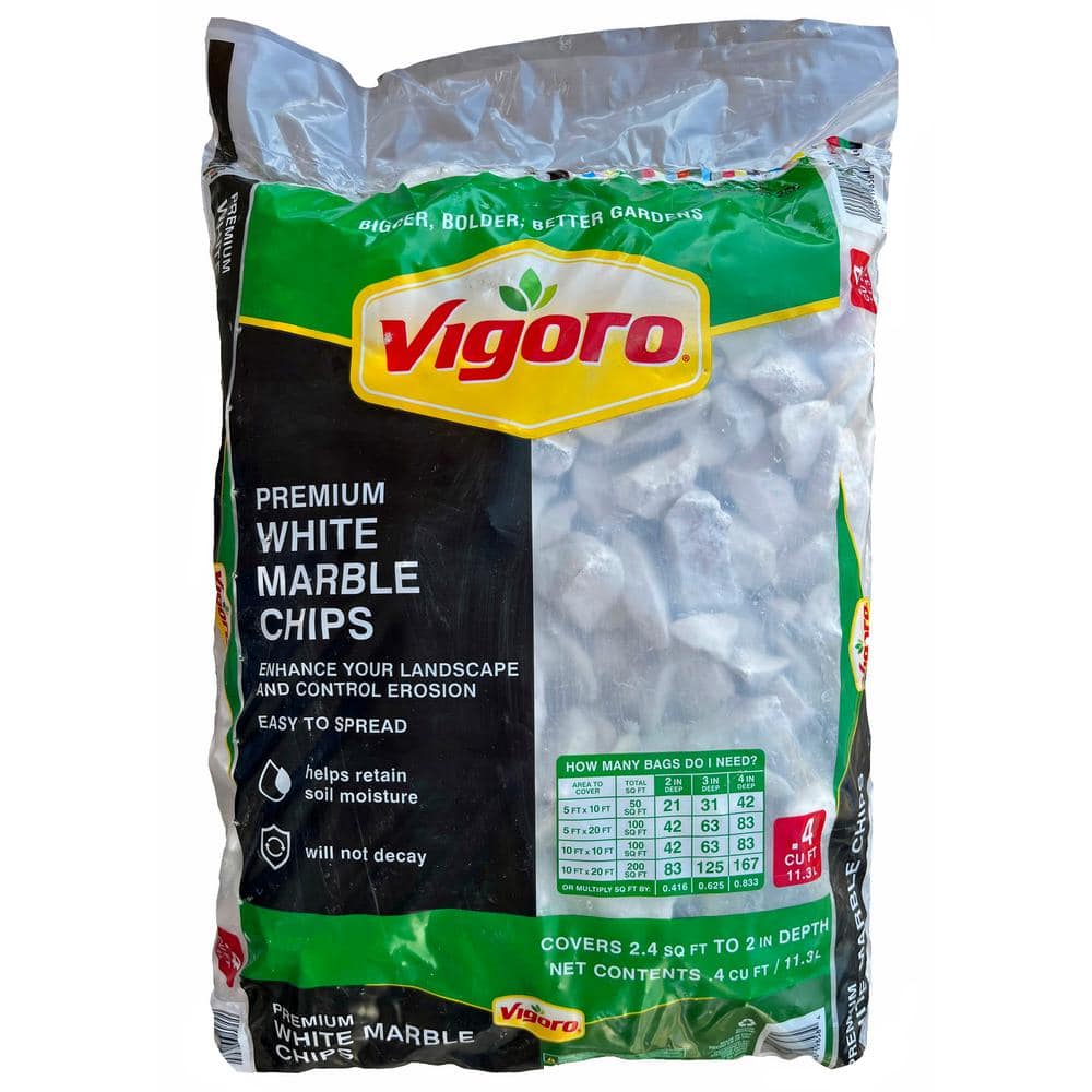 Vigoro 0.5 cu. ft. Bagged White Decorative Landscape Rock 54781V