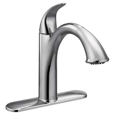 Camerist Single Handle Pull Out Sprayer Kitchen Faucet In Chrome