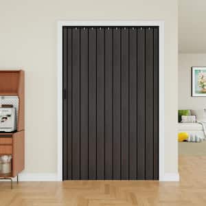 ARK DESIGN 36 in. x 80 in. Black Woodgrain Vinyl PVC Accordion