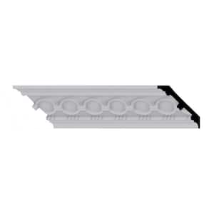 3-1/8 in. x 3-1/8 in. x 94-1/2 in. Polyurethane Foster Coin and Bead Crown Moulding