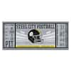 : FANMATS 23134 Pittsburgh Steelers Ticket Design Runner Rug -  30in. x 72in.