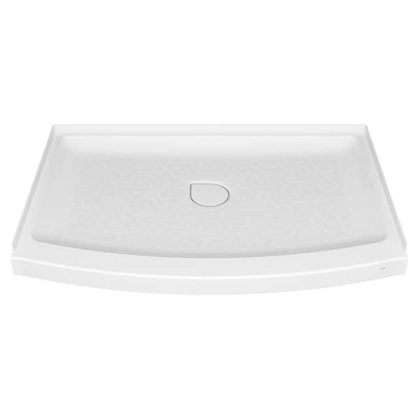 American Standard Ovation Curve 48 in. L x 30 in. W Alcove Shower Pan Base with Center Drain in Arctic White