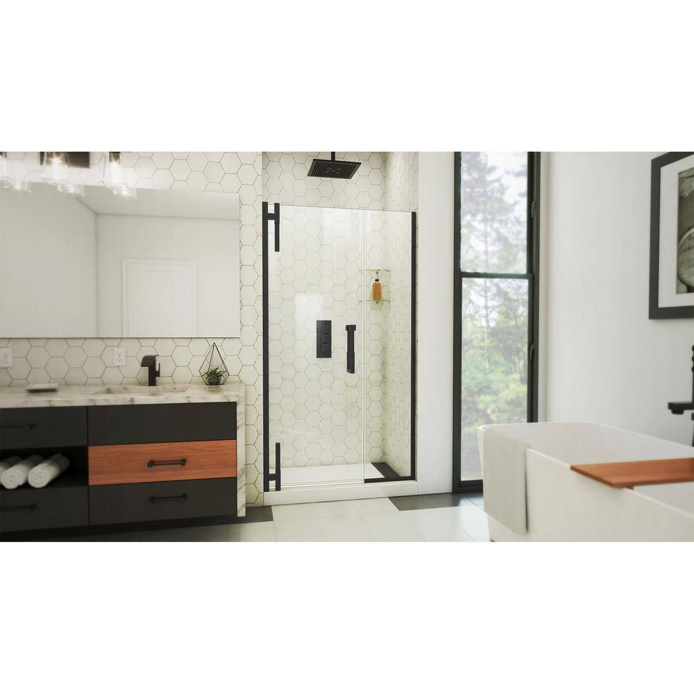 Ascend 72" Frameless Pivot Shower Door in Matte Black
