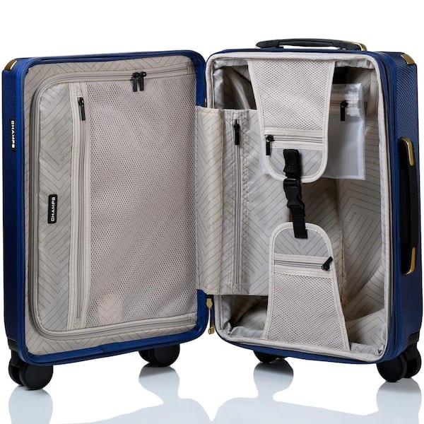 CHAMPS LUXE II 28 in.,24 in., 20 in. Navy Hardside Luggage Set