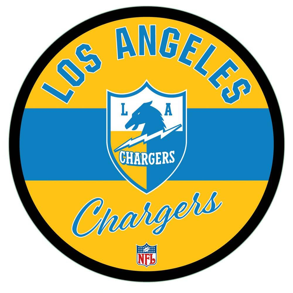 Evergreen Los Angeles Chargers Vintage Round 23 in. Plug-in LED Lighted Sign