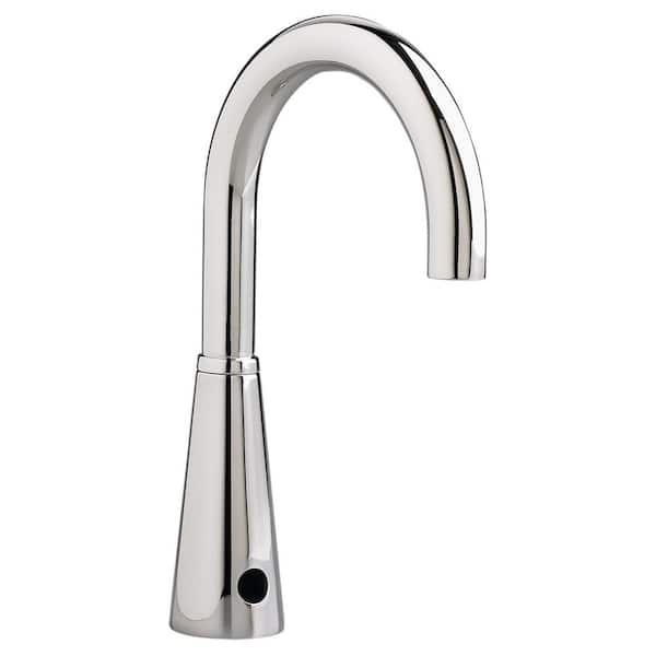 Selectronic Gooseneck Touchless Single-Hole Commercial Bathroom Sink Faucet 0.5 GPM in Polished Chrome - Base Model