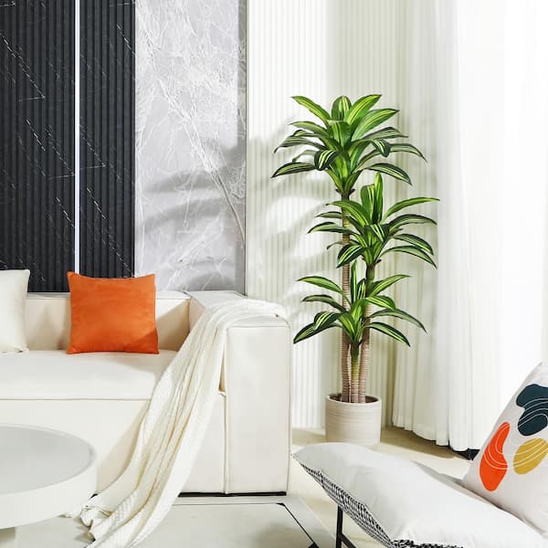DR.Planzen 5 ft. Artificial Dracaena Tree, Fake Tropical Plants