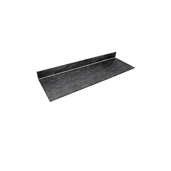 THINSCAPE 6 ft. L x 25 in. D x 0.5 in. T Black Engineered Composite Countertop in Black Amani