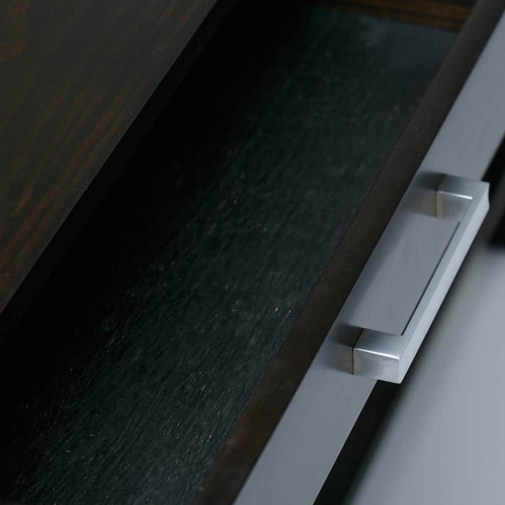 Hickory Brown Solid Wood Console Table with Storage