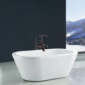 2-Handle Freestanding Tub Faucet with Hand Held Shower Head in. Oil Rubbed Bronze