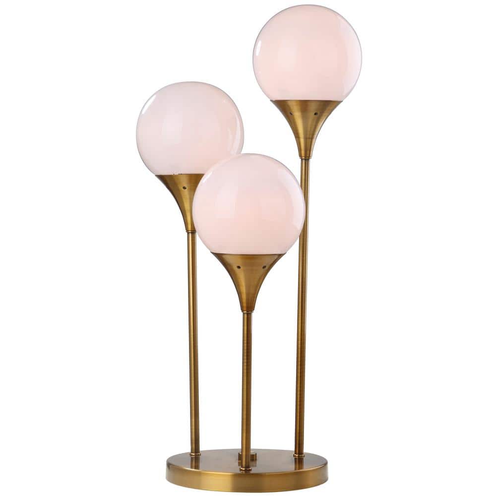 Marzio Brass Gold 25-Inch Modern 3-Orb Table Lamp