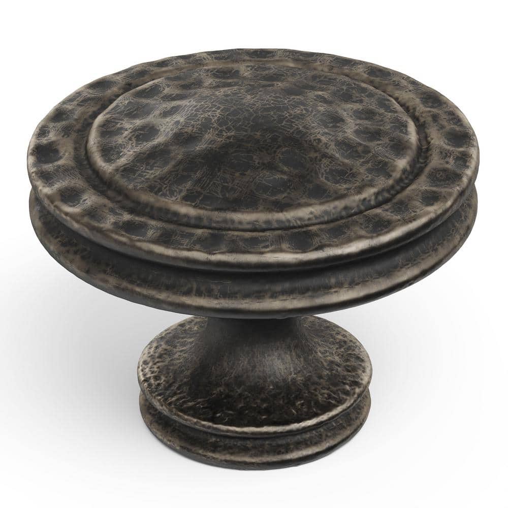 Windover Antique Iron Mushroom Cabinet Knob with Mounting Hardware