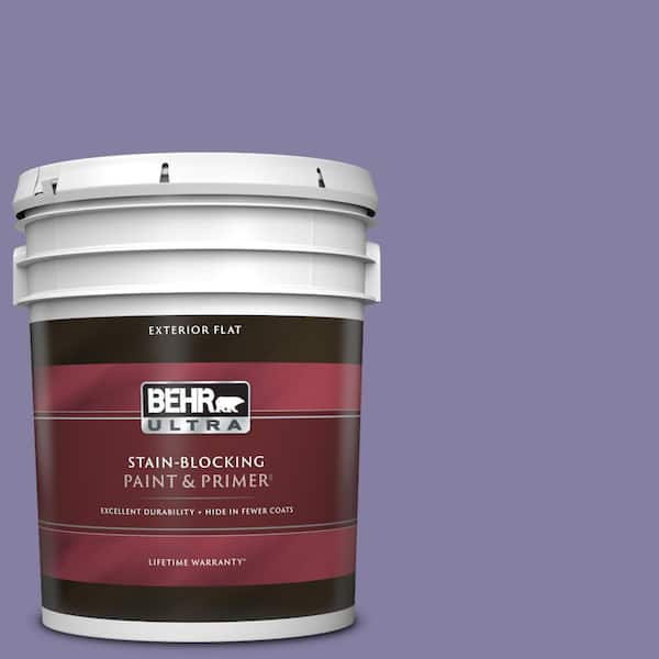 BEHR ULTRA 5 gal. #640D-6 Chinese Violet Flat Exterior Paint & Primer