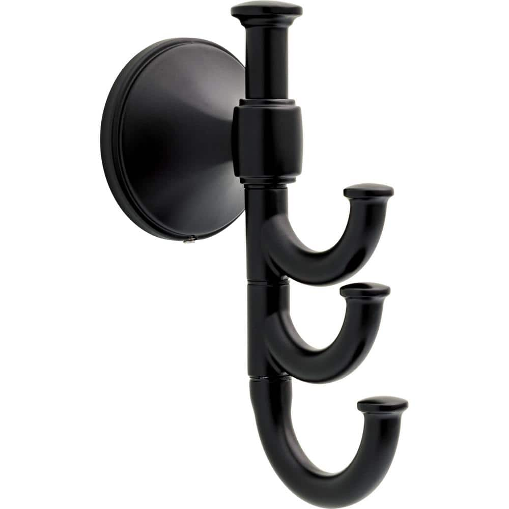 (incomplete) Accolade Expandable Multi-Purpose Towel Hook Bath Hardware Accessory in Matte Black