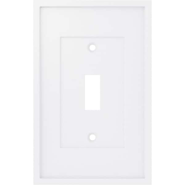 Leviton 1-Gang Toggle Wall Plate, White R52-88001-00W - The Home Depot