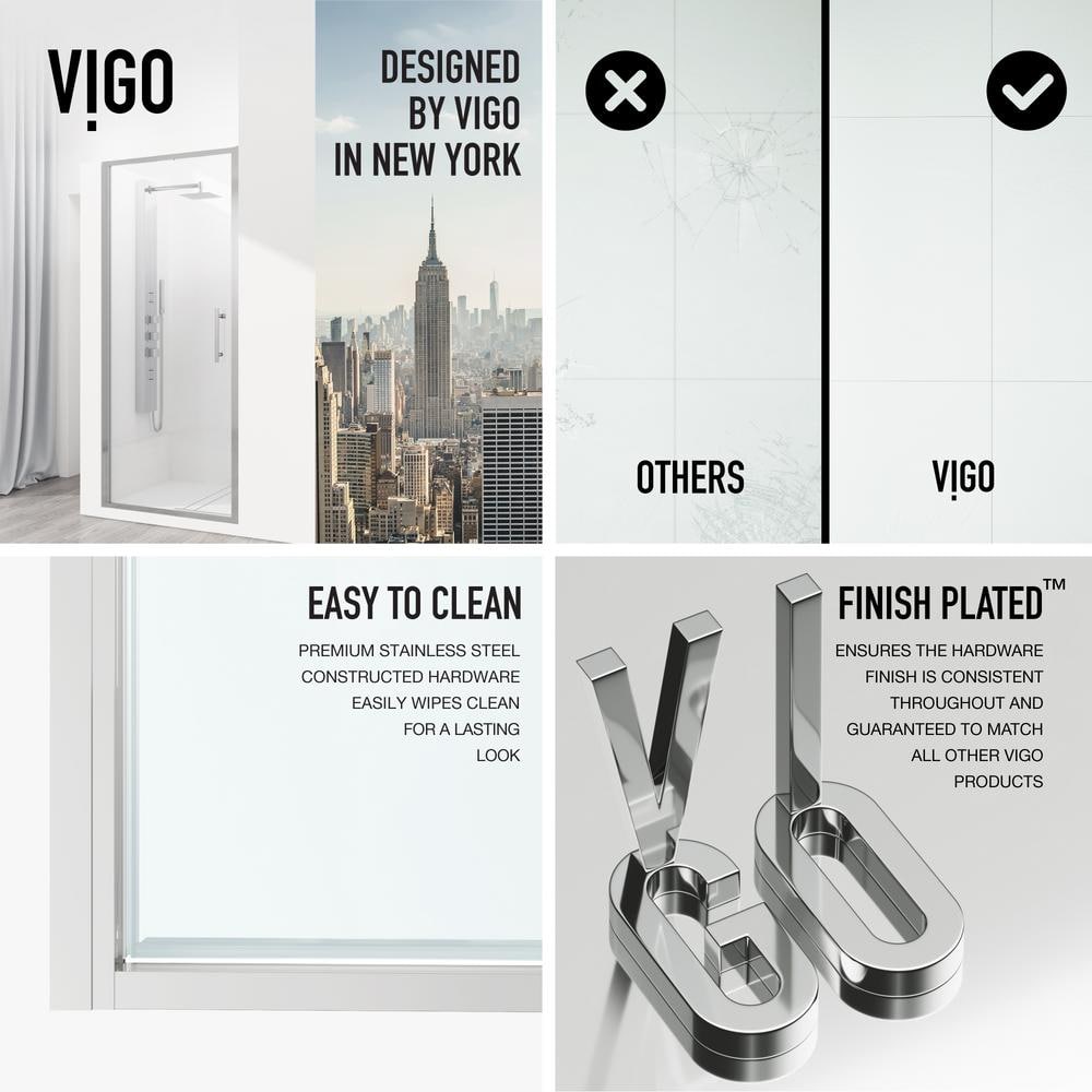 Astoria 30" x 76" Chrome Framed Pivot Shower Door with Clear Glass