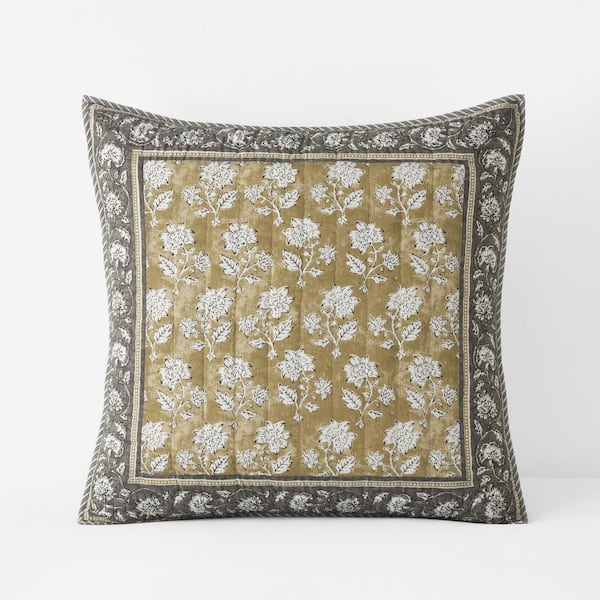 The Company Store Company Cotton Leilani Brown Multi Patchwork Euro Cotton Sham