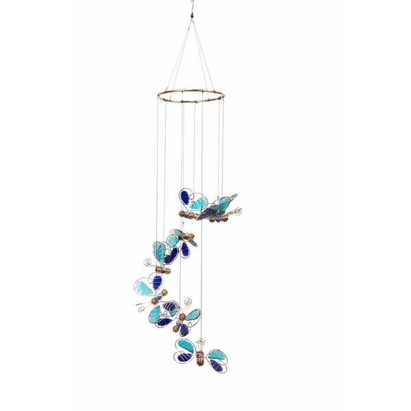 Alpine 36 in. Blue Butterfly Hanging Decor