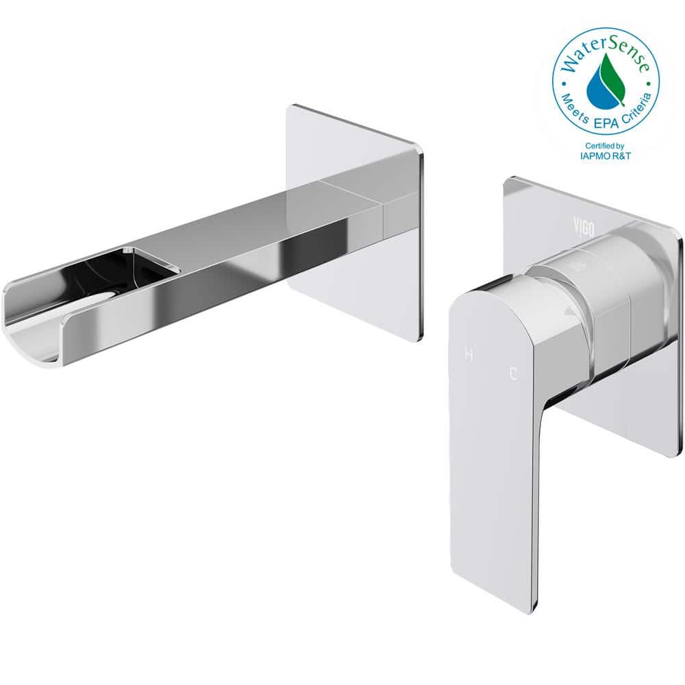 Sleek Atticus Chrome Wall-Mounted Modern Bathroom Faucet