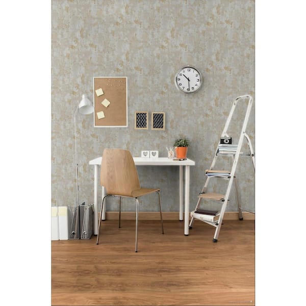 Italian Design Cream Mottled Effect Matte Finish Non-Pasted Vinyl on Non-Woven Wallpaper Roll