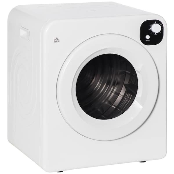 Unbranded 3.23 cu.ft. Compact vented Front Load Electric Laundry Dryer in White Compact Tumble Dryer with with Touch Screen Panel
