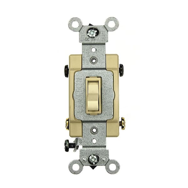 Leviton 20 Amp Commercial Grade 4-Way Toggle Switch, Ivory