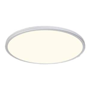 Geos 22 in. 1-Light 2700K Titanium LED Flush Mount