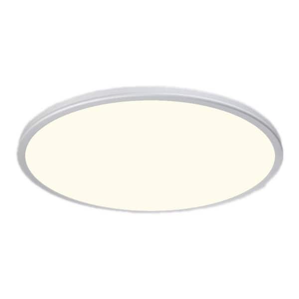 WAC Lighting Geos 22 in. 1-Light 2700K Titanium LED Flush Mount