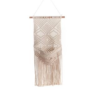 Woven Cotton Wall and Plant Fiber Pot Hanger