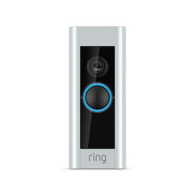 Certified Refurbished 1080p HD Wi-Fi Video Wired Smart Door Bell Pro Camera, Smart Home, Works with Alexa