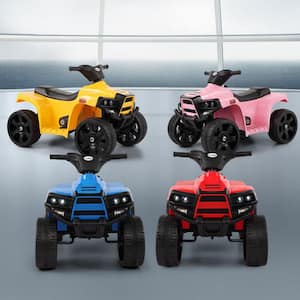 6-Volt Kids Ride on ATV Car 4 Wheelers Electric Quad with Horn and LED Lights, Blue