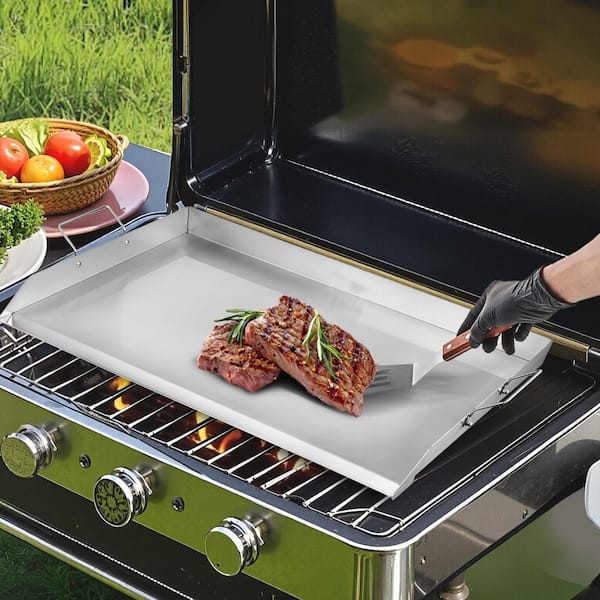 Stainless Steel Griddle, 36x22 in. Universal Flat Top Rectangular Plate, Gas Grill Griddle for BBQ Grill, Teppanyaki