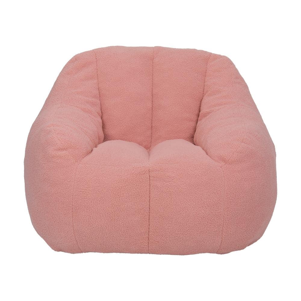 Pink Teddy Large (37.4 in.) Bean Bag with Memory Foam Filler, Ergonomic Backrest & Armrests, Soft Faux Fur for Living price history on PriceWatchPro