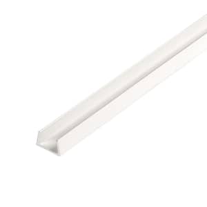 1/4 in. D x 3/8 in. W x 36 in. L White UV Stabilized Rigid PVC Plastic U-Channel Moulding Fits 3/8 in. Board (4-Pack)
