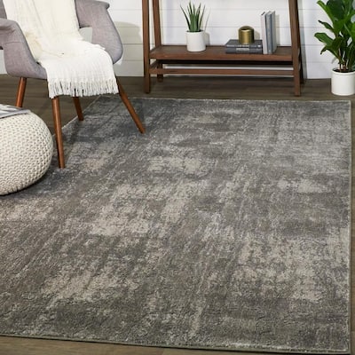 5'3 x 7'3 Taupe Area Rug ECARPETGALLERY Modern Abstract Carpet 357814 