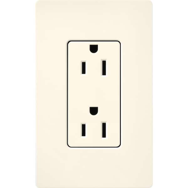 Claro 15 Amp Duplex Outlet, Biscuit (SCR-15-BI)