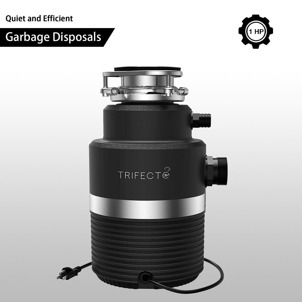 Trifecte Scrapper HP Continuous Feed Black Garbage Disposal with Sound  Reduction and Power Cord Kit TRI-MCD17-T7 The Home Depot