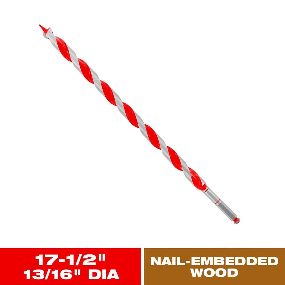 13/16 in. x 17-1/2 in. Carbide Auger Drill Bit for Wood and Nail-Embedded Wood price history on PriceWatchPro