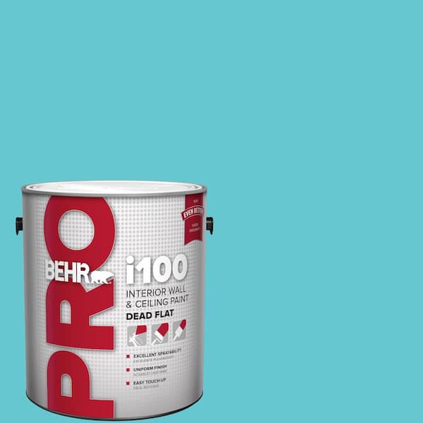 1 gal. #P470-4 Paradise Sky Dead Flat Interior Paint