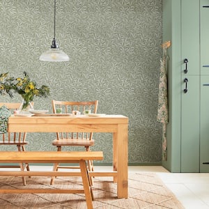 William Morris At Home Willow Bough Deep Green Wallpaper