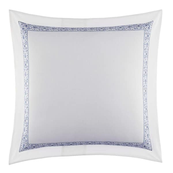 Charlotte 1-Piece Blue Floral Cotton European Sham