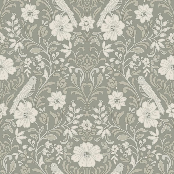Magnolia Home by Joanna Gaines Colette Grey Wallpaper