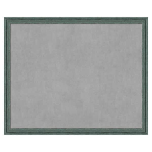 Amanti Art Upcycled Teal Grey 43 in. x 35 in Framed Magnetic Board
