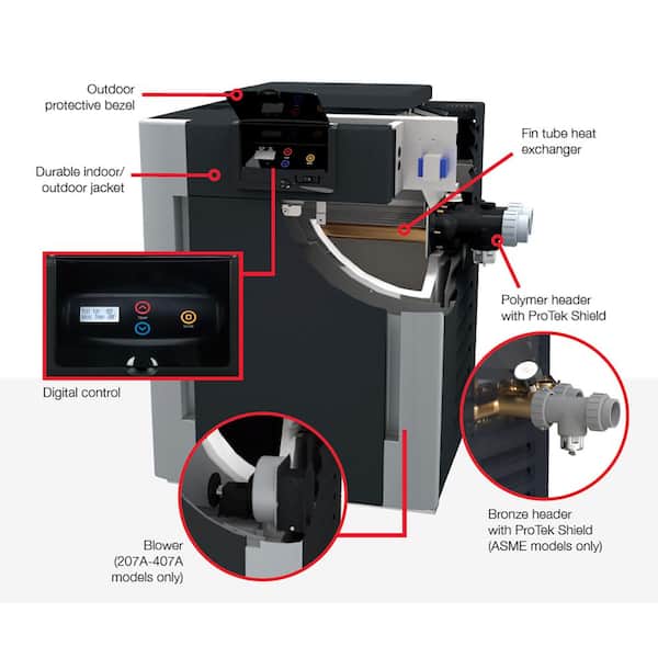 PR406AENC51 399,000 BTU Natural Gas Electronic Ignition Heater (2000 ft. to 6000 ft. Elevation)