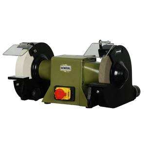 Heavy-Duty 6 in. Bench Grinder with Emergency Stop Switch, Thermal Overload Protection, 1400-1750 RPM
