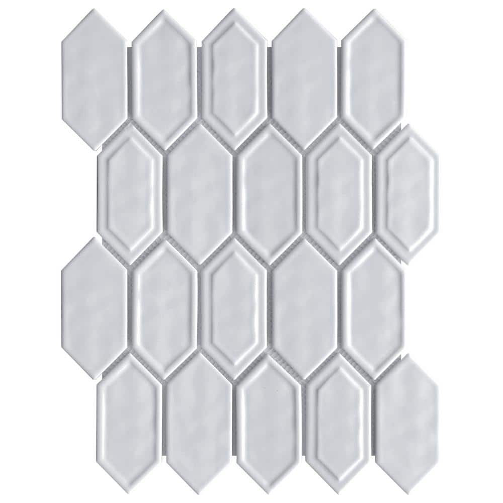 Classic Blue 13.31 in. x 10.24 Honeycomb Glossy Glass Mosaic Tile Sample price history on PriceWatchPro