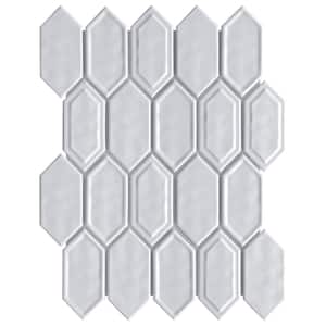 Classic White 10.24 in. x 13.31 in. Hexagon Glossy Glass Mosaic Tile (9.5 sq. ft./Case)