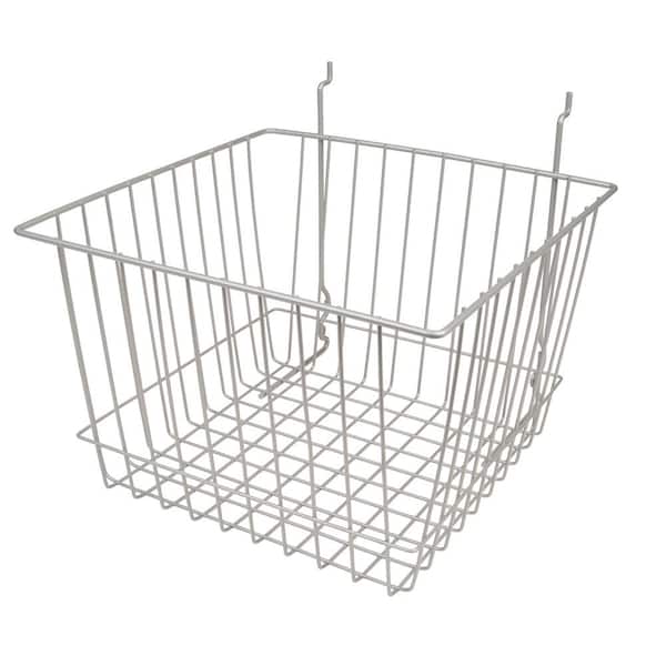 Econoco 12 in. W x 12 in. D x 8 in. H Chrome Deep Wire Basket (Pack of 6)